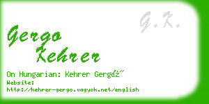 gergo kehrer business card